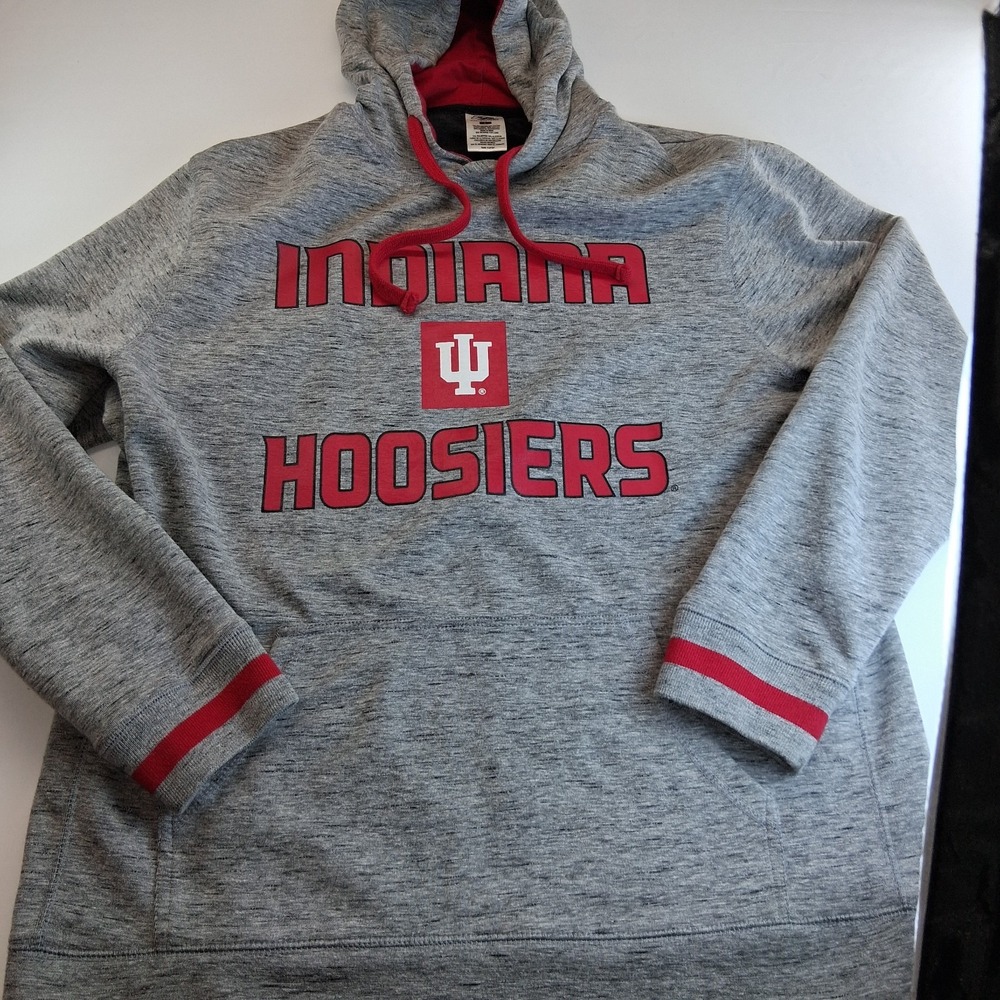 Indiana Hoosiers Hoodie Hooded Sweatshirt Gray pel athletic Large
